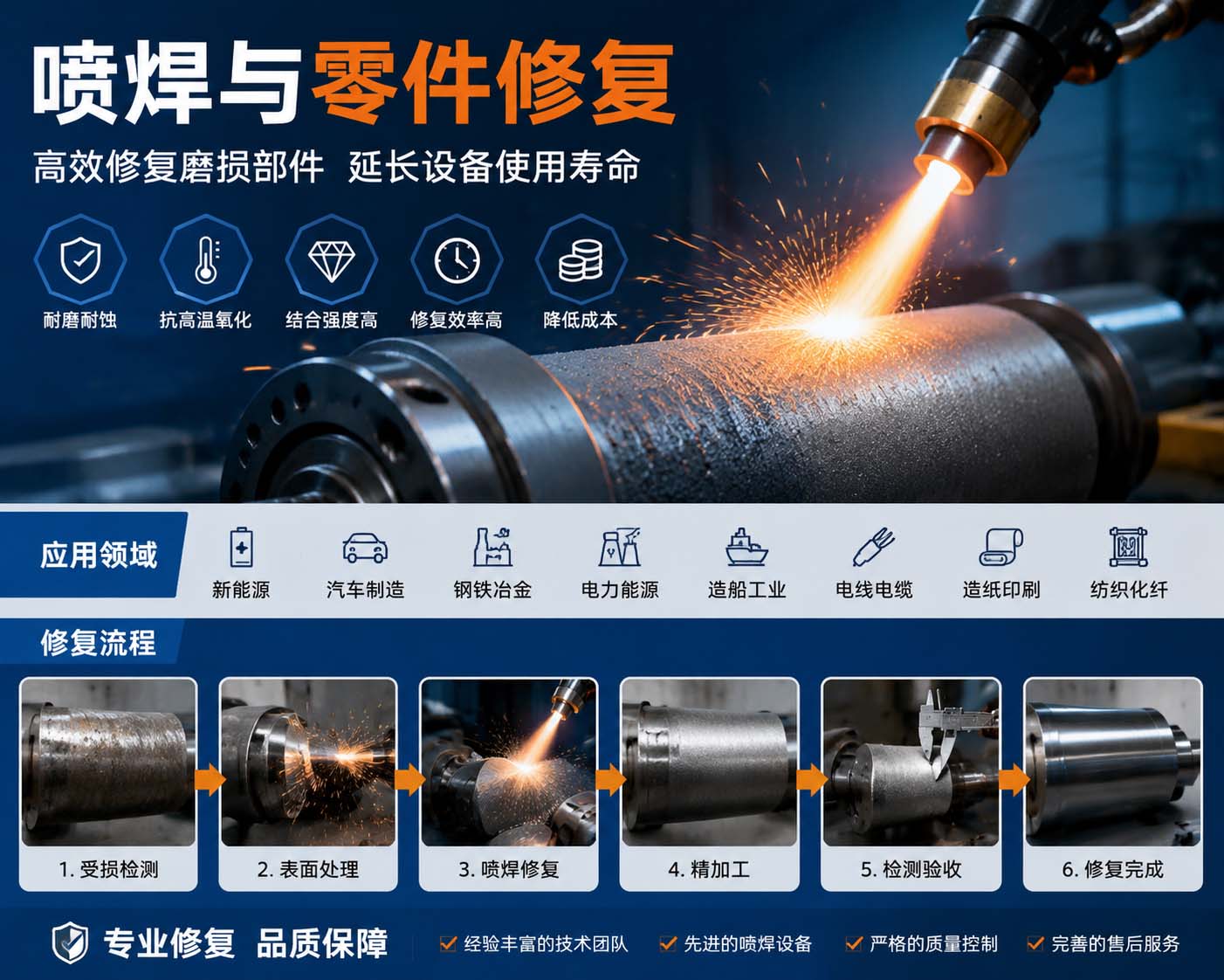 喷焊与零件修复|提升设备寿命的高效再制造技术