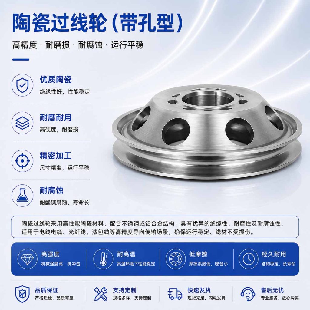 过线轮|电缆陶瓷导轮|线材耐磨配件|电线电缆耐磨配件|