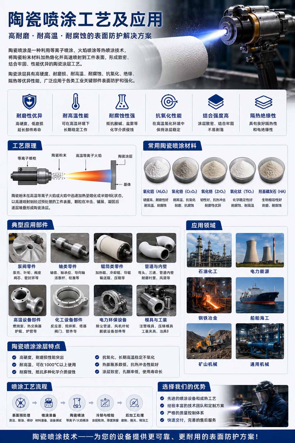 陶瓷喷涂工艺及应用