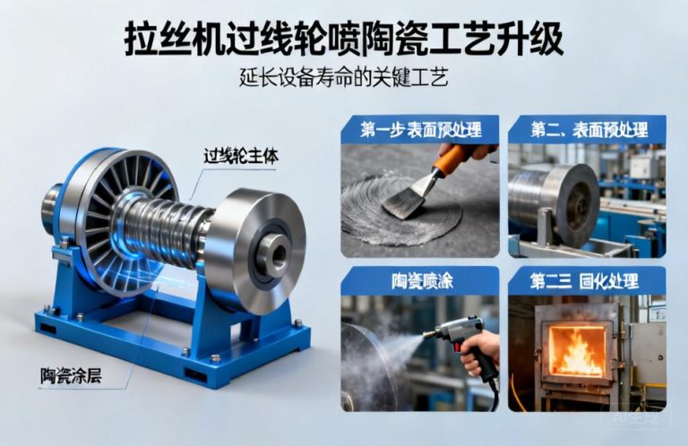 拉丝机过线轮喷陶瓷|延长设备寿命的关键工艺升级