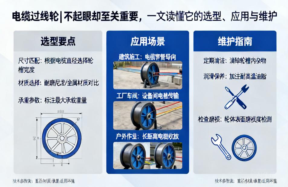 电缆过线轮|不起眼却至关重要,一文读懂它的选型、应用与维护