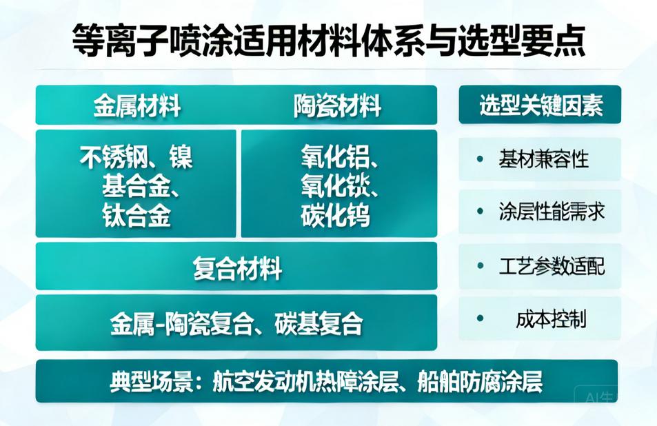 等离子喷涂可以加工哪些材料？一文读懂适用材料体系与选型要点